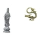 thumbnail image 1 of Estatua de Guan Yin, figura de latón, escultura china, adorno en miniatura elaborado en piedra y latón, ideal para decoración del hogar y la oficina., 1 of 8