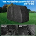 thumbnail image 3 of Golf Cart Cover 4 Passenger Heavy Duty, 420D Waterproof Golf Cart Accessories Extended Roof Compatible with EZ GO  Yamaha Golf Carts, Outdoor Dustproof 4 Seat  Cover,Black, 3 of 7