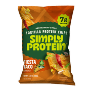 Simply Protein Restaurant Style Tortilla Chips Fiesta Taco, 7g Protein, Gluten Free, 1 pack, 4.58 oz