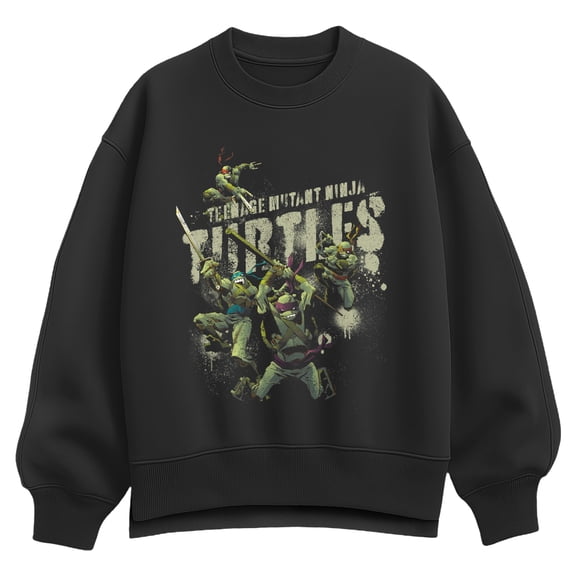 Teenage Mutant Ninja Turtles - Poses Oversized Fleece Crew Sweatshirt