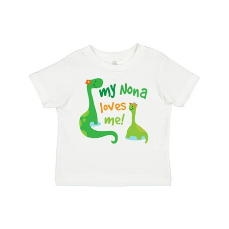 

Inktastic My Nona Loves Me Grandson Dinosaur Gift Toddler Boy Girl T-Shirt