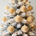 thumbnail image 2 of Velvet Fabric Covered Christmas Ball Ornaments with Rhinestones and Pearl Accents, 8cm Christmas Tree Decorations, Red Green Champagne Beige, 1 Count, 2 of 6
