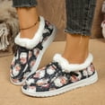 thumbnail image 2 of Chenyee Womens Loafers Fashion Christmas Print Slip On Sneakers Warm Fleece Lined Walking Shoes, 2 of 7