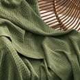 thumbnail image 4 of Manta Bedsure 100% algodón Twin XL verde oliva, 4 of 7
