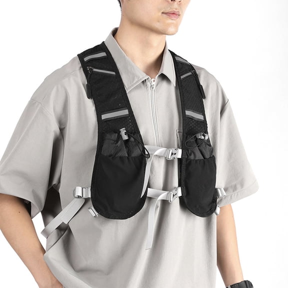 Running Vest,Hydration Vest Lightweight, Breathable and Sweatproof Running Backpack, Adjustable Running Hydration Vest for Trail Running Marathon Race Jogging Cycling