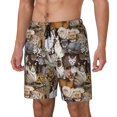 thumbnail image 1 of Balery Cut Cats Bañador para hombre, shorts de playa de secado rápido con entrepierna y forro de compresión-X-Large, 1 of 6