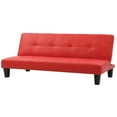 thumbnail image 5 of Alan 67 in. W Armless Faux Leather Straight Sofa in Red, 5 of 5