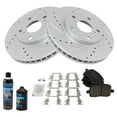 thumbnail image 2 of TRQ Performance Brake Rotor Coated & Ceramic Pad Front Kit w/Chemicals BKA18315, 2 of 6