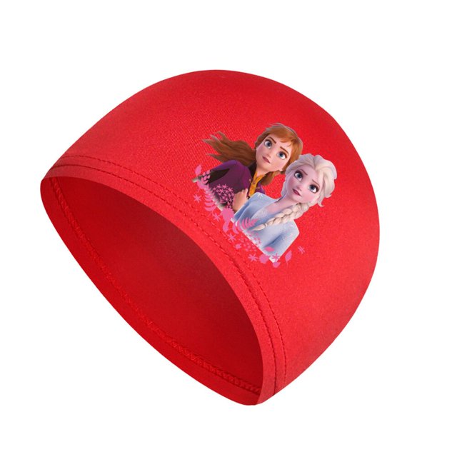 Dibujos animados Frozen Anna Elsa Niños Gorro de natación Bebé Niñas Gorro de baño Niño Tela elástica Piscina Deporte acuático Proteger 1-12 años OldAdjustable Gao Jinjia LED