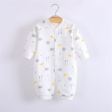 

NIUREDLTD Babys Girls Boys Print Spring Winter Animals Fruits Long Sleeve Romper Jumpsuit Clothes