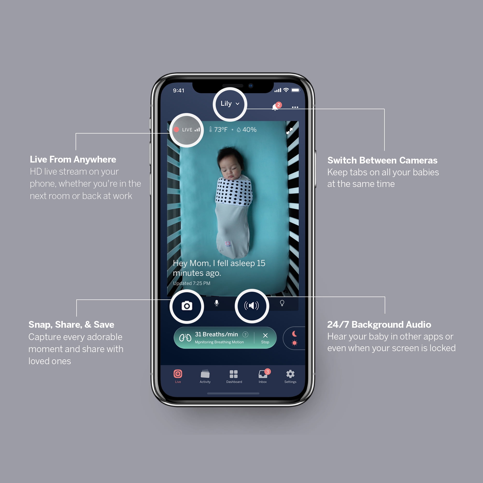 nanit complete baby monitoring system