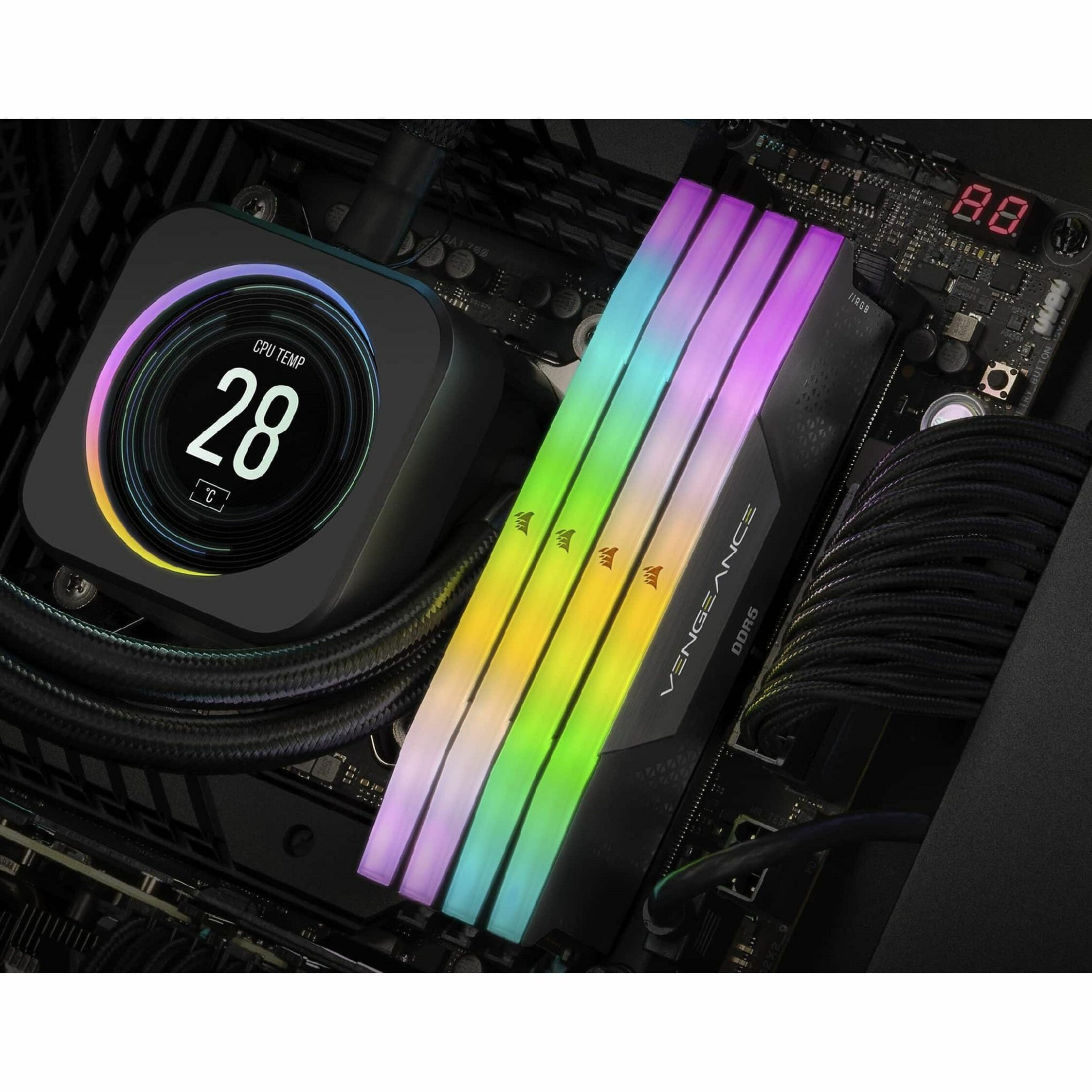 CORSAIR Vengeance RGB 64GB (2 x 32GB) DDR5 6000 PC RAM, 288