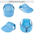 thumbnail image 6 of BT Bear Dog Hat with Ear Holes, Dog Baseball Mesh Cap, Adjustable Summer Travel Sport Hat For Small Medium Dogs Blue L, 6 of 6