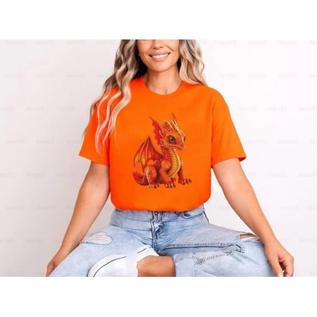 Cute Red Baby Dragon Fantasy Fire Creature T-shirt  Sweatshirt  Hoodie  for men & women  up to size 5XL.