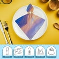 thumbnail image 6 of WERPE Sunset Ocean Waves Mountain Cloth Napkin Reusable Party Dinner Decoration Washable Napkins 4 PCS, 6 of 7