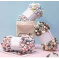 thumbnail image 6 of Minzimin 6 Balls Pomp-A-Doodle Yarn,100% Polyester Jelly Bean Small POM-POM Ball Yarn for Crochet Knitting Blanket Mat Pet Nest 600g, 6 of 9