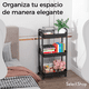 thumbnail image 3 of Carrito Auxiliar Organizador Multiusos 3 Niveles Plastico Negro, 3 of 5
