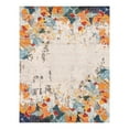 thumbnail image 2 of Unique Loom Chromatic Collection Area Rug - Coral (9' x 12' Rectangle Multi/Black), 2 of 6