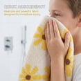 thumbnail image 6 of REGALWOVEN Pure Cotton Daisy Pattern Hand Towel, Ultra Soft, Highly Absorbent, Decorative Floral Design, 1 Pack for Bathroom, Kitchen, Gym, Spa Yellow 29" x 13", 6 of 7
