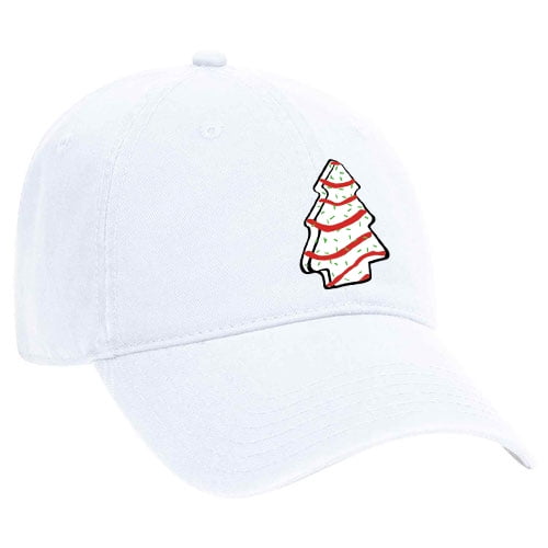 Womens Christmas Hat Christmas Tree Cake Dad Hat Baseball Cap-White