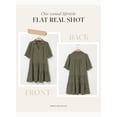 thumbnail image 4 of Vestido casual Dokotoo 2025 para mujer, verano, cuello en V, verde oscuro, 4 of 6