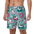 thumbnail image 2 of Uemuo Swimming Bulldog Pattern Mens Swim Trunks Quick Dry Board Shorts with Mesh Lining, Stretch Beach Shorts Quick Dry No-Chafing Board Shorts-Large, 2 of 9