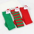 thumbnail image 6 of yocbz Newborn Baby Girl Christmas Socks Children's Christmas Socks Knee Socks Overknee Stockings Leg Warmers Brick Red,Size for 7-12 Years, 6 of 9