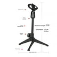 thumbnail image 5 of CIYISON Solid Metal Tripod Desktop Microphone Stand With Adjustable Height 22-27cm For Streaming Podcasting And Live Broadcasting, 5 of 11
