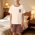 thumbnail image 5 of Amidoa Girls Summer Outfit Sets 2 Piece Graphic T-Shirt Short Sleeve and Shorts Set Kids Clothing Sets Brown Size 6, 5 of 5