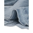 thumbnail image 5 of Chaqueta vaquera desgastada de manga larga con botones de mezclilla para mujer Azul claro S, 5 of 5