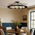 thumbnail image 3 of Golden Lighting Castile 9-light Semi-Flush Mount in Matte Black, 3 of 6