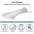 thumbnail image 2 of Arch Support Shoe Insoles for Flat Feet, Gel Arch Inserts for Plantar Fasciitis, Adhesive Arch Pad for Relieve Pressure and Feet Pain- 3 Pairs (Transparent, 3 Count (Pack of 1)), 2 of 11