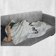thumbnail image 5 of Saying Soft Flannel Fleece Blanket, Life Is a Journey Existential Motto Cardinal Directions on Plain Background, Cozy Plush for Indoor and Outdoor Use, 60" x 80", Charcoal Grey White, by Ambesonne, 5 of 5