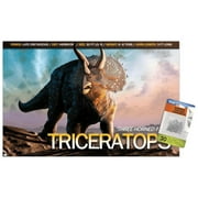 Dinosaurs - Triceratops Wall Poster with Pushpins, 14.725" x 22.375"