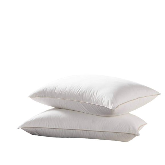 Luxurious Goose Down Pillow - 1200 Thread Count Egyptian Cotton, Soft, Queen Size, Set of 2