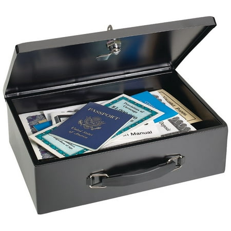 Steelmaster Fire-Retardant Steel Security Box with Key Lock, 2216140BP04