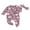 Purple, variant on Suealasg Newborn Baby Girl Footies Romper Warm Long Sleeve Flower Print Jumpsuit  Headband 3 6 9 Months Infant Girl Fall Winter Clothes