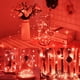 thumbnail image 4 of Cadena de luces LED 3M 30LED Alambre Micro Luces de hadas Decoración navideña Cadena de luces AA Funciona con pilas para fiesta, jardín, Navidad, decoración del día de San Valentín, boda (rojo) brillar Electrónica, 4 of 5