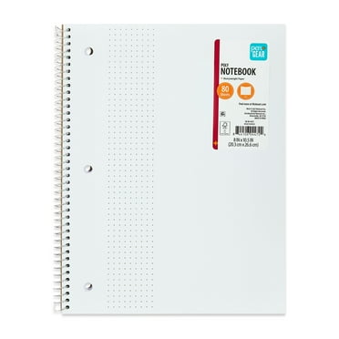 Pen+Gear 1 Subject Notebook, Dot Ruled, 8.5"x 10.5", Poly Cover, 80 Sheets