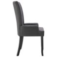 thumbnail image 2 of vidaXL Dining Chair with Armrests Dark Grey Fabric, 2 of 5