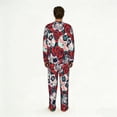 thumbnail image 2 of Mens Lounge Sets 2 Piece Pajamas Outfits Long Sleeve Casual Sweatsuits, Red Rose Skull Skulls Head, 2 of 6