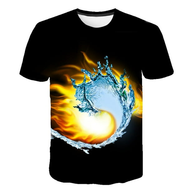 Camisetas con llamas para niños, ropa para niños y niñas, camisetas casuales de manga corta con dibujos animados de verano, camisetas a la moda para niños, disfraces 3T Gao Jinjia LED