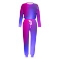 thumbnail image 4 of Kaemgyyd Womens 2 Piece Outfits Plus Size Sweatsuit Oversized Gradient Sweatshirt Tops and Joggers Lounge Sets with Pockets, 4 of 5