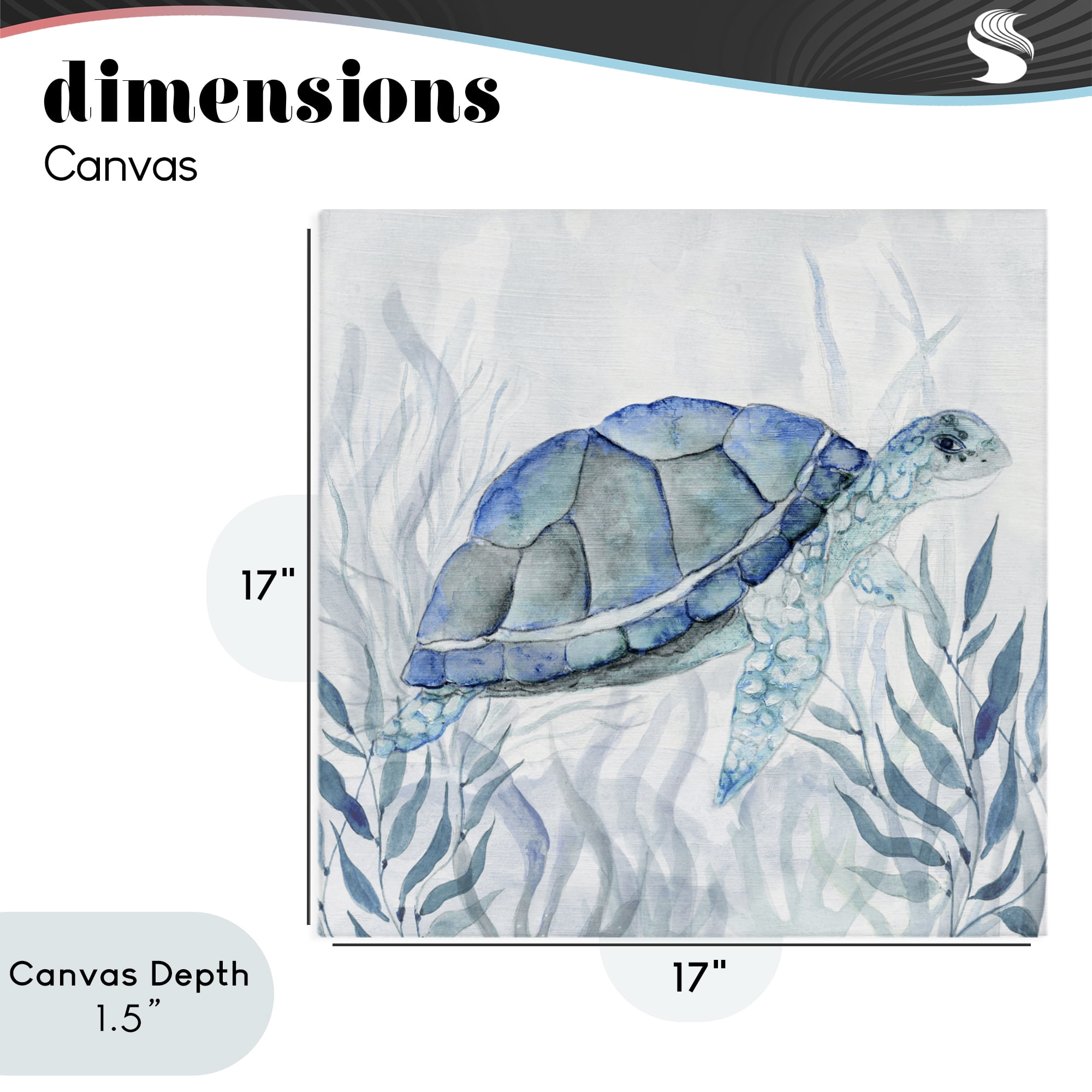 Stupell Industries Smiling Turtle Gaze Canvas Wall Art, design by Janet Tava