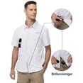 thumbnail image 6 of Taigaofy Men's UPF 50+ Sun Protection Short Sleeve Safari Shirts Fishing Shirts Hiking Work Casual Shirt with Zipper Pocket, Gray L, 6 of 8