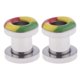 thumbnail image 2 of 2 piezas de material acero inoxidable para túneles de oído, tapones para camillas, joyería para el cuerpo del oído de carne , 6 mm, 6 mm Hugo Ear Tunnel Plug, 2 of 10