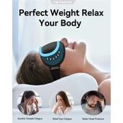 3D Weighted Eye Mask | Memory Foam Sleep Mask for Women & Men | 100% Blackout | Adjustable Straps | Travel Essentials