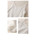 thumbnail image 6 of Womens Summer Tops Solid Color V Neck Lace Patchwork Elegant And Versatile Basic Beige Plus Size Tank Tops for Women, 6 of 7