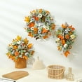 thumbnail image 2 of Marryso 18 Inch Hello Fall Wreath for Front Door with Pumpkins and Maple Leaves - Outdoor Autumn Thanksgiving Decor Pumpkin Wreath, 2 of 7