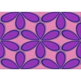 thumbnail image 1 of Ahgly Company Indoor Rectangle Patterned Neon Purple Area Rugs, 2' x 3', 1 of 6